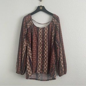 Daytrip Paisley Print Long Sleeve Blouse - $2 in bundle
